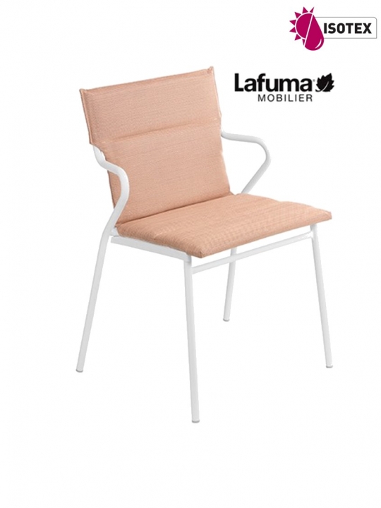 Fauteuil Repas Lafuma Mobilier Ancône Hedona - Coloris Orange Ocre/Kaolin