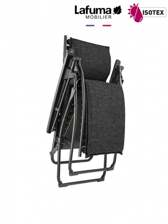Bayanne fauteuil de relaxation Lafuma Mobilier Allure Sunbrella® - Toile coloris noir ébène et Structure coloris noir
