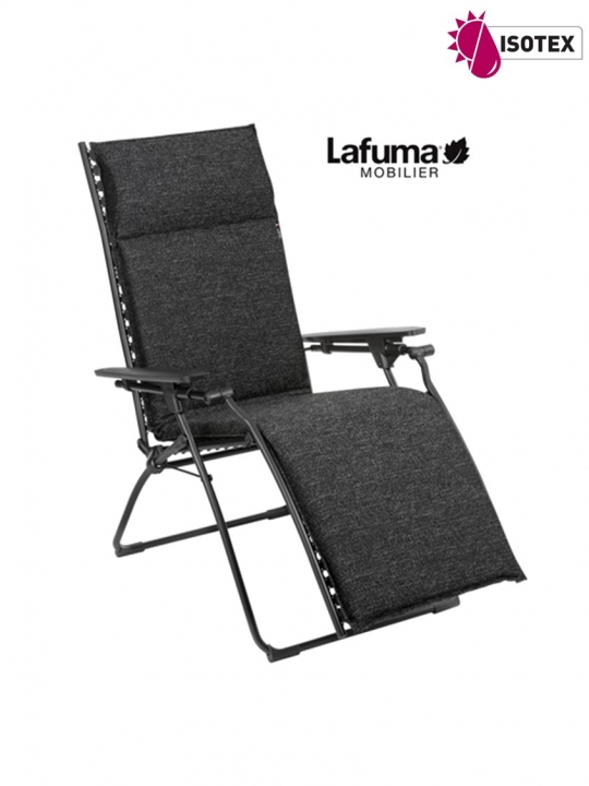 Bayanne fauteuil de relaxation Lafuma Mobilier Allure Sunbrella® - Toile coloris noir ébène et Structure coloris noir