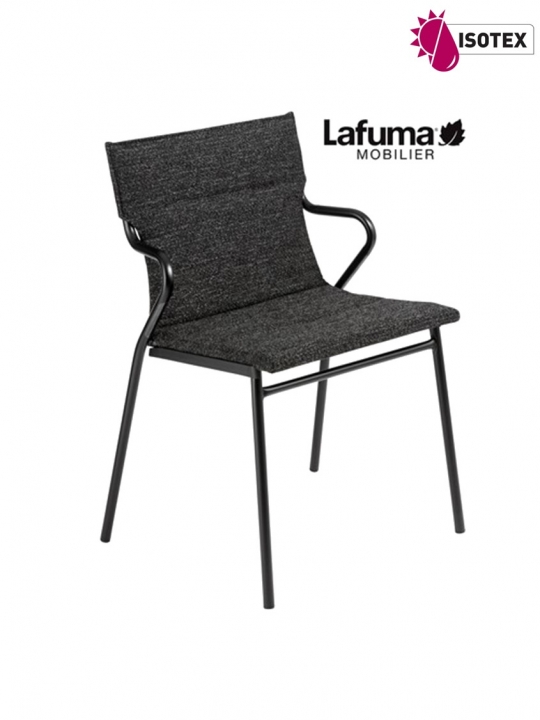 Fauteuil Repas Lafuma Mobilier Ancône Tundra - Coloris Noir Ébène/Noir