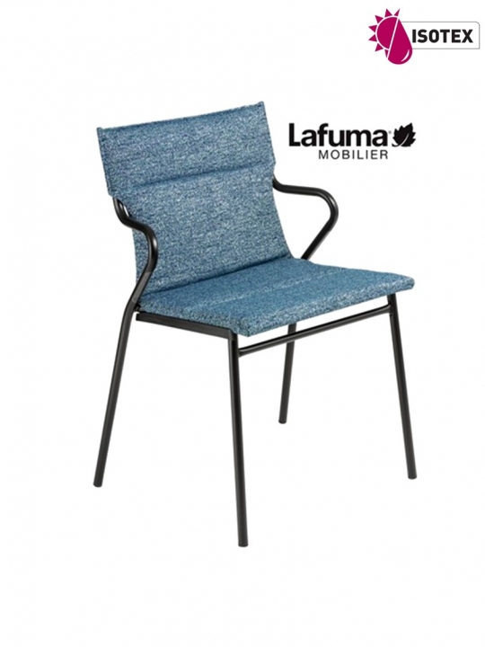 Fauteuil Repas Lafuma Mobilier Ancône Tundra - Coloris Bleu Cobalt/Noir