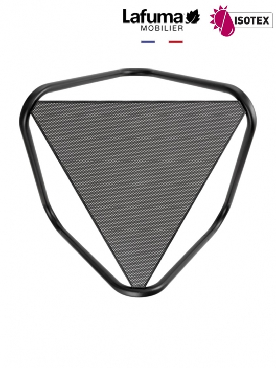 Table basse perforée Lafuma Mobilier Vogue Allure - Plateau coloris noir et Pieds coloris noir