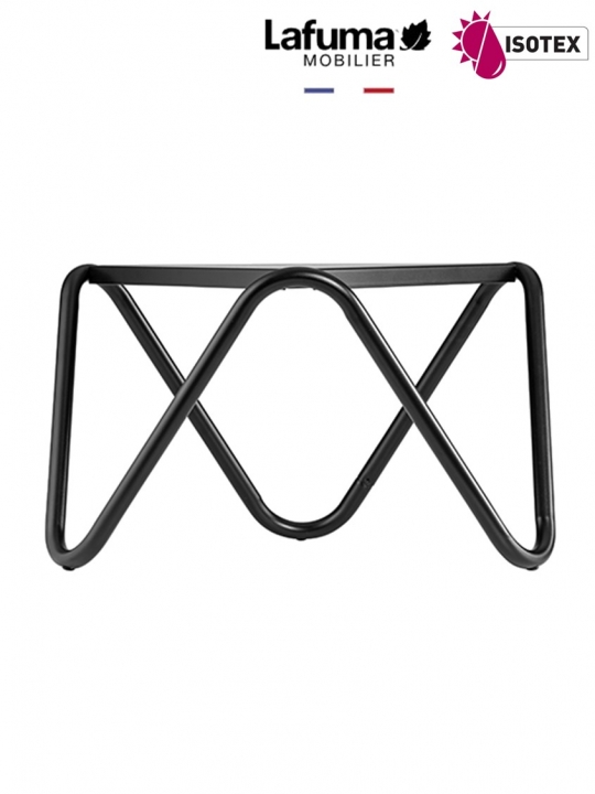 Table basse perforée Lafuma Mobilier Vogue Allure - Plateau coloris noir et Pieds coloris noir