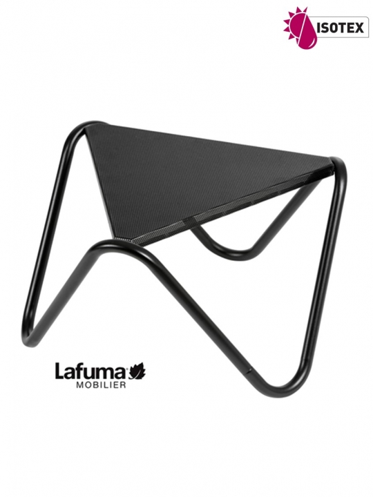 Table basse perforée Lafuma Mobilier Vogue Allure - Plateau coloris noir et Pieds coloris noir