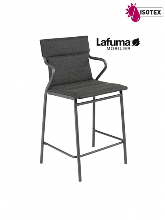 Fauteuil Repas Middle Lafuma Mobilier Ancône Hedona - Coloris Onyx/Titane