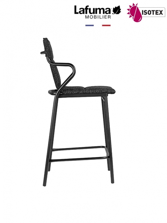 Fauteuil Repas Middle Lafuma Mobilier Ancône Tundra - Coloris Noir Ébène/Noir