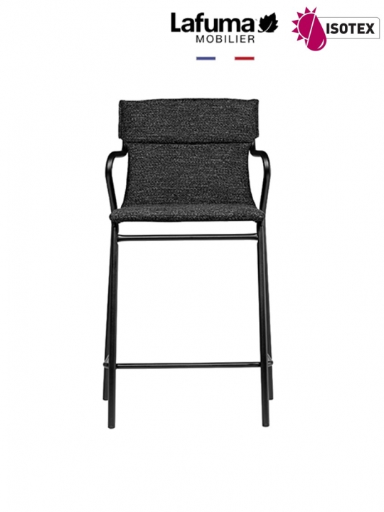 Fauteuil Repas Middle Lafuma Mobilier Ancône Tundra - Coloris Noir Ébène/Noir