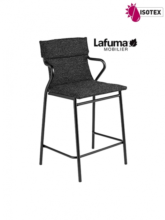 Fauteuil Repas Middle Lafuma Mobilier Ancône Tundra - Coloris Noir Ébène/Noir