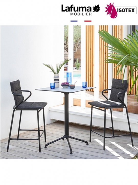 Table Repas Lafuma Mobilier Middle 1 Horizon - Coloris Ciment/Noir