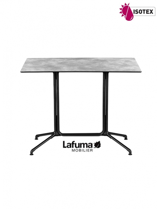 Table repas Middle 2 Lafuma Mobilier Horizon Allure - Plateau coloris ciment et Pieds coloris noir
