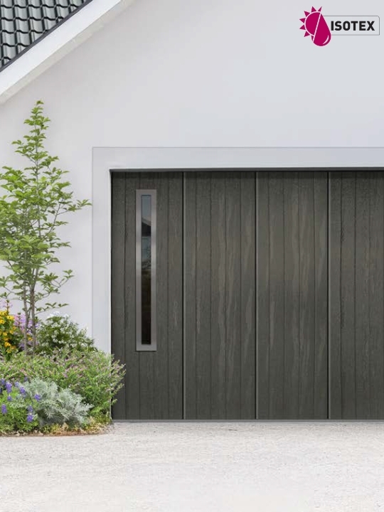 Porte de garage sectionnelle latérale