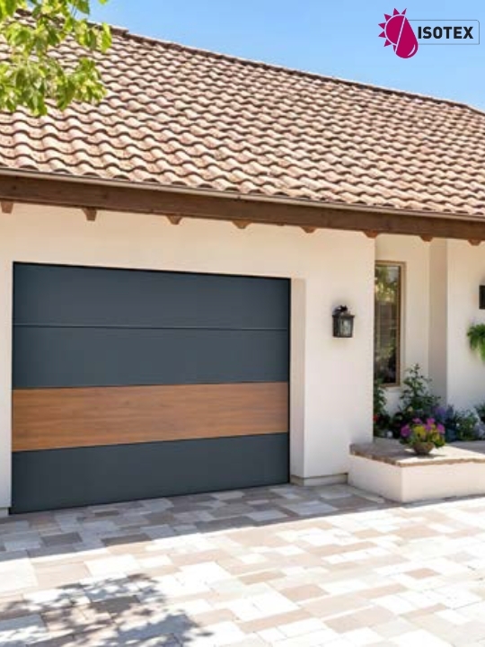 Porte de garage sectionnelle refoulement plafond